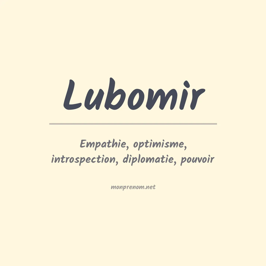 Prénom Lubomir
