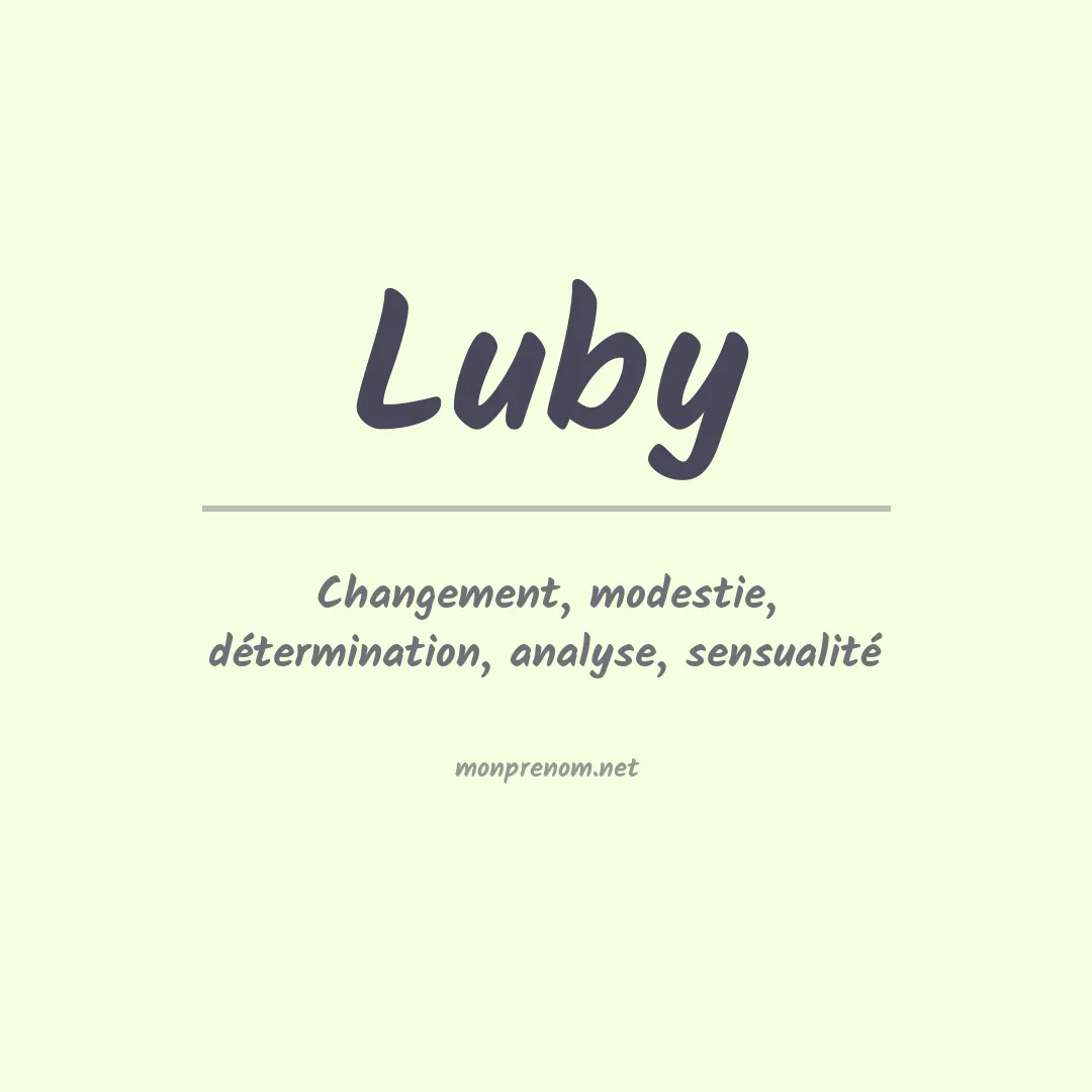 Prénom Luby