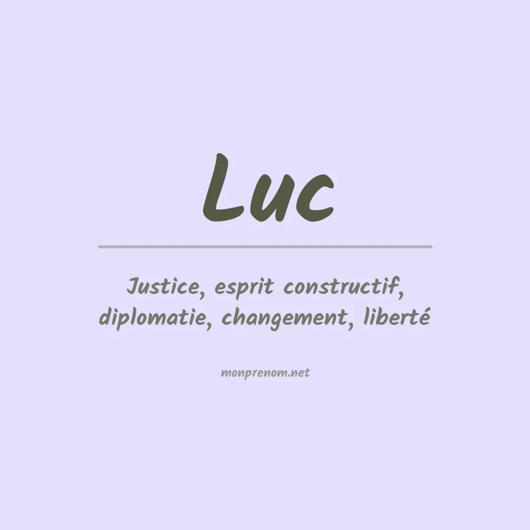 Prénom Luc
