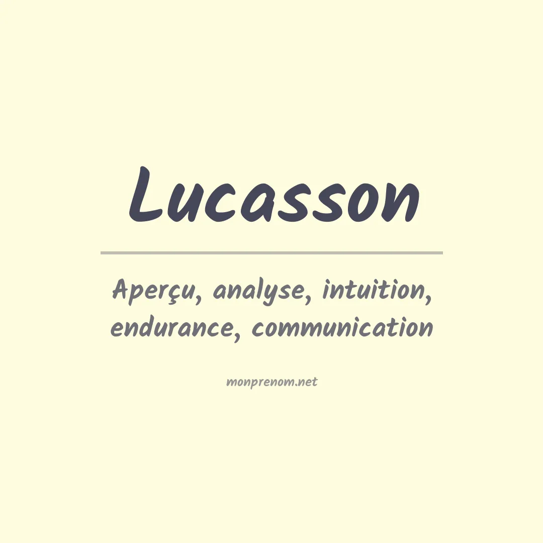 Prénom Lucasson