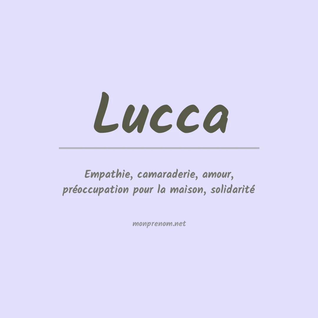 Prénom Lucca