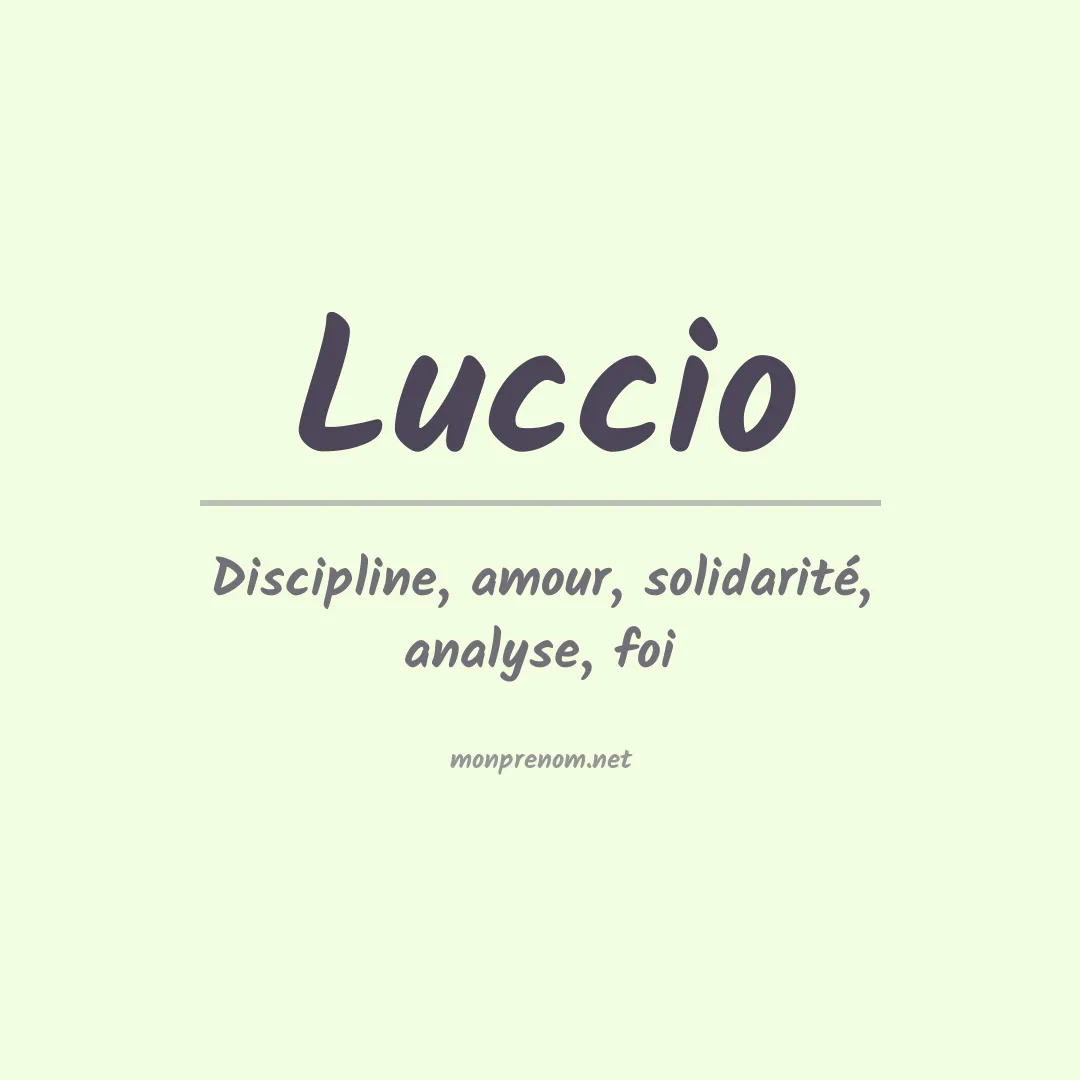 Prénom Luccio