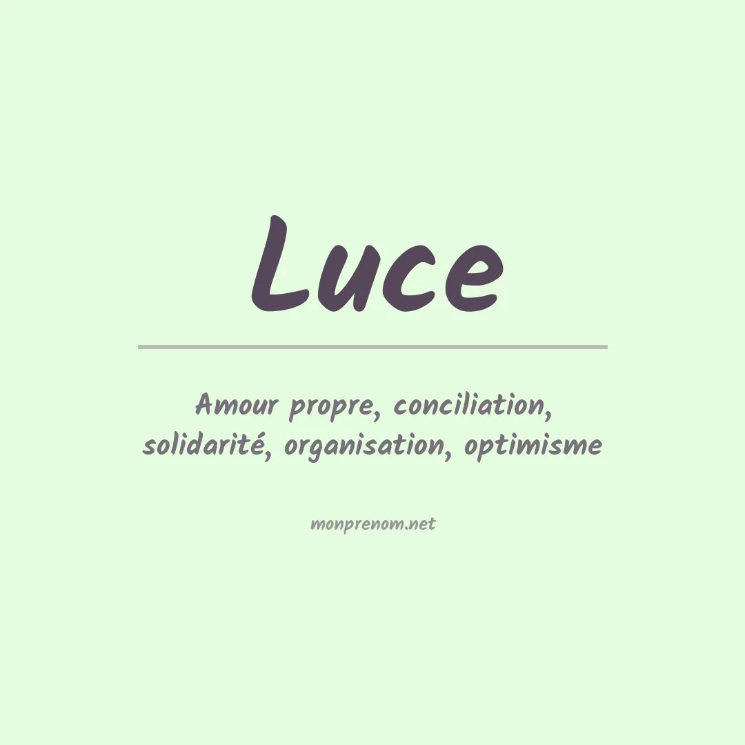 Prénom Luce