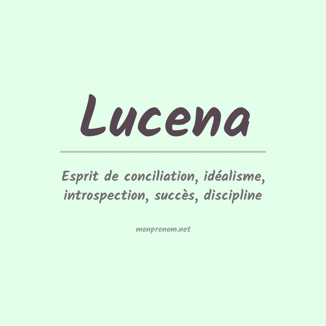 Prénom Lucena