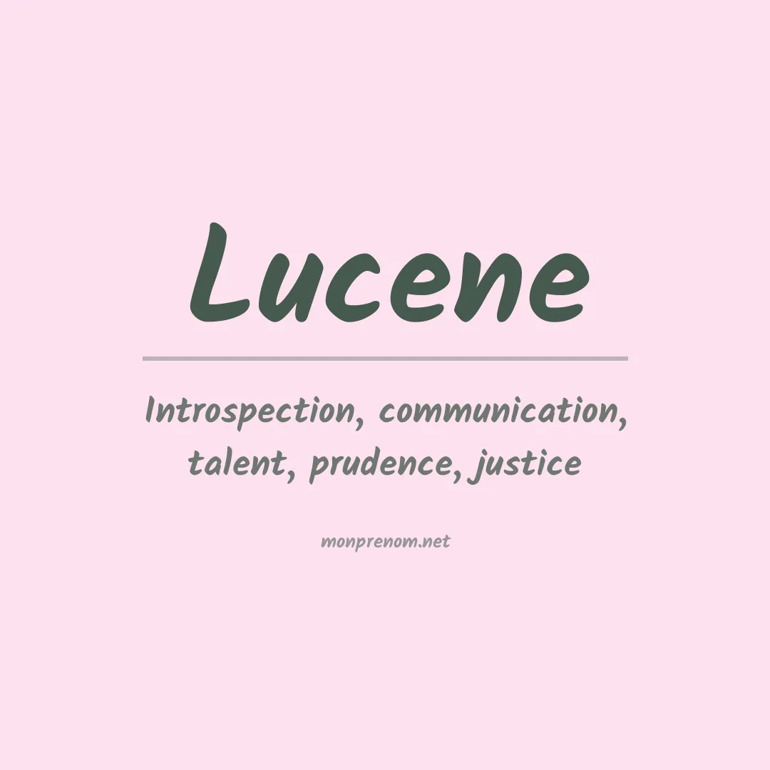Signification du prénom Lucene
