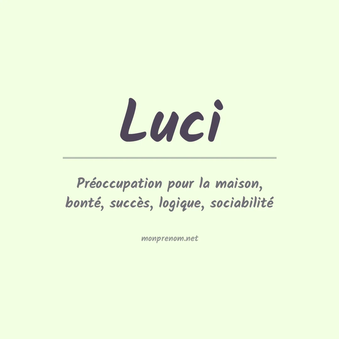 Prénom Luci
