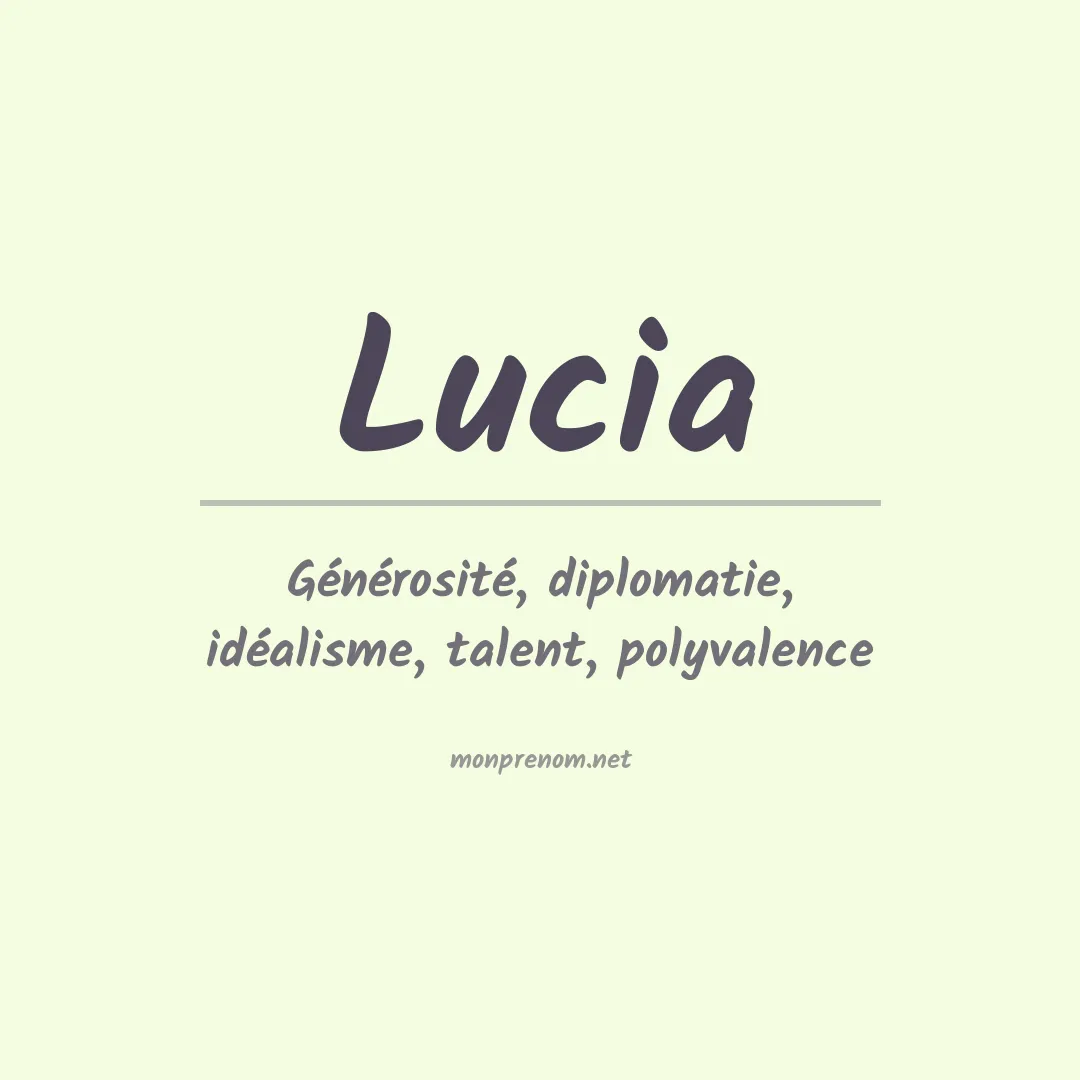 Prénom Lucia