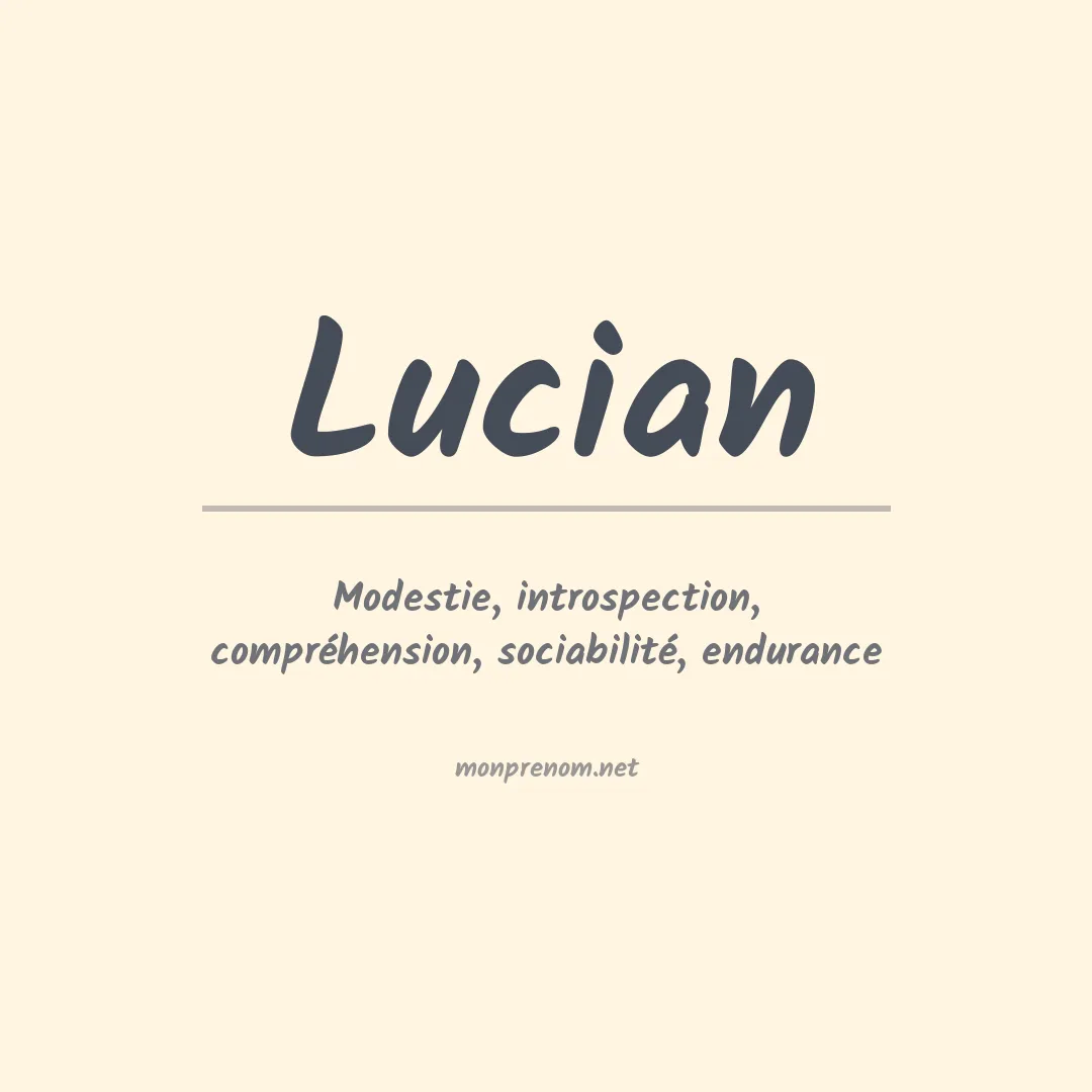Prénom Lucian