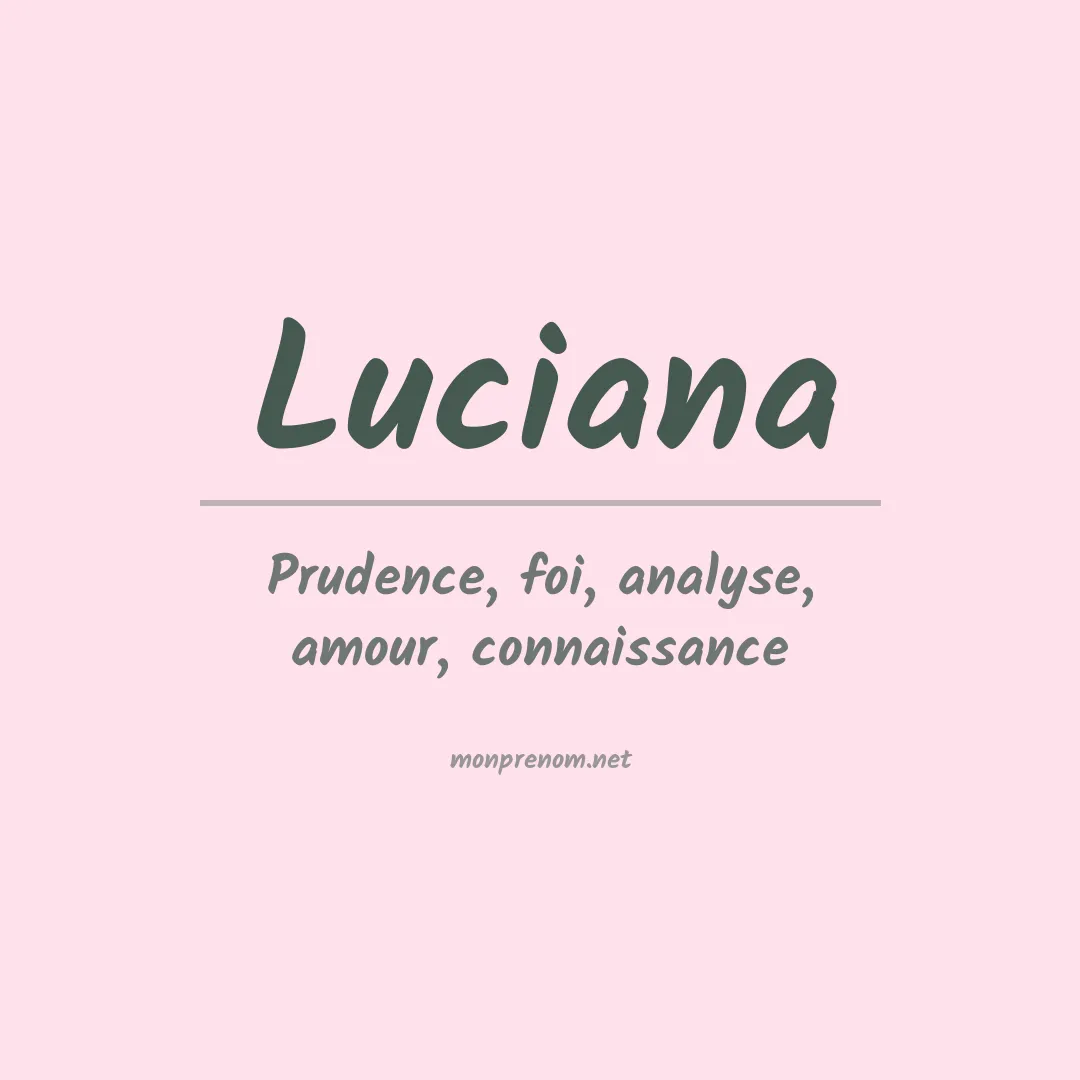 Prénom Luciana