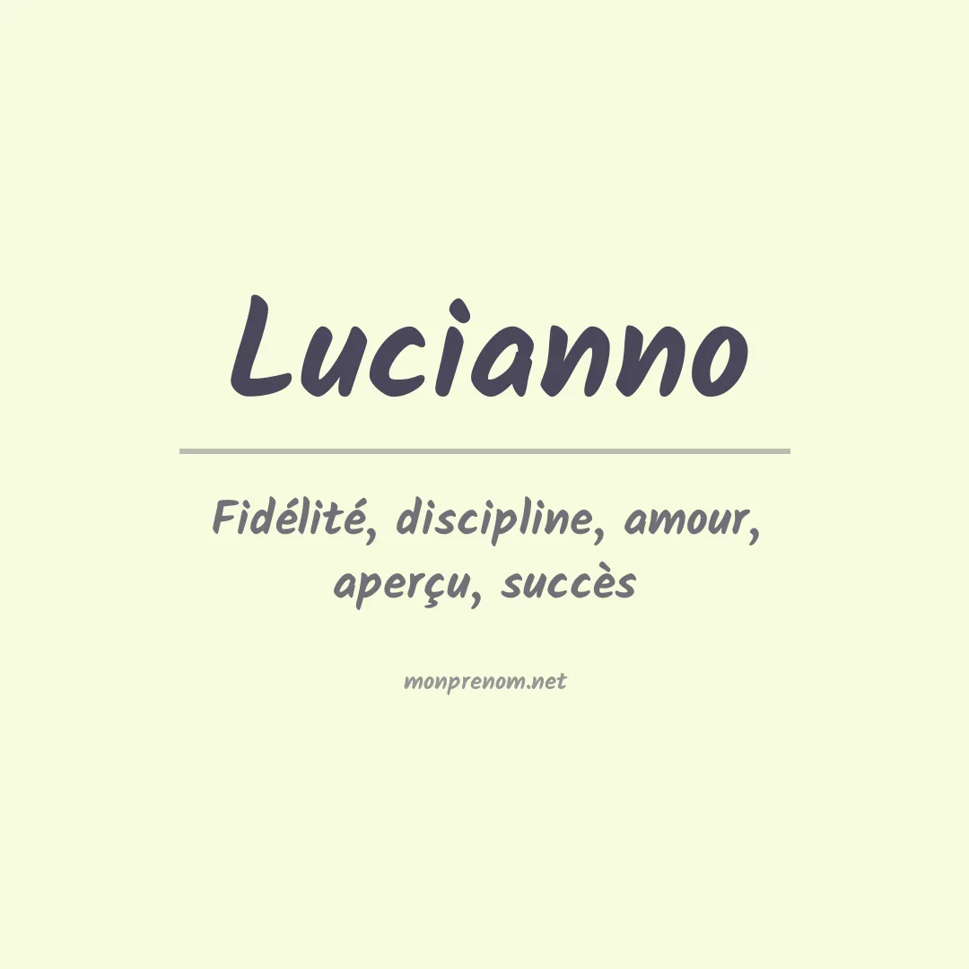 Prénom Lucianno