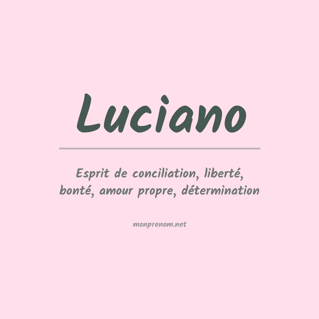 Prénom Luciano