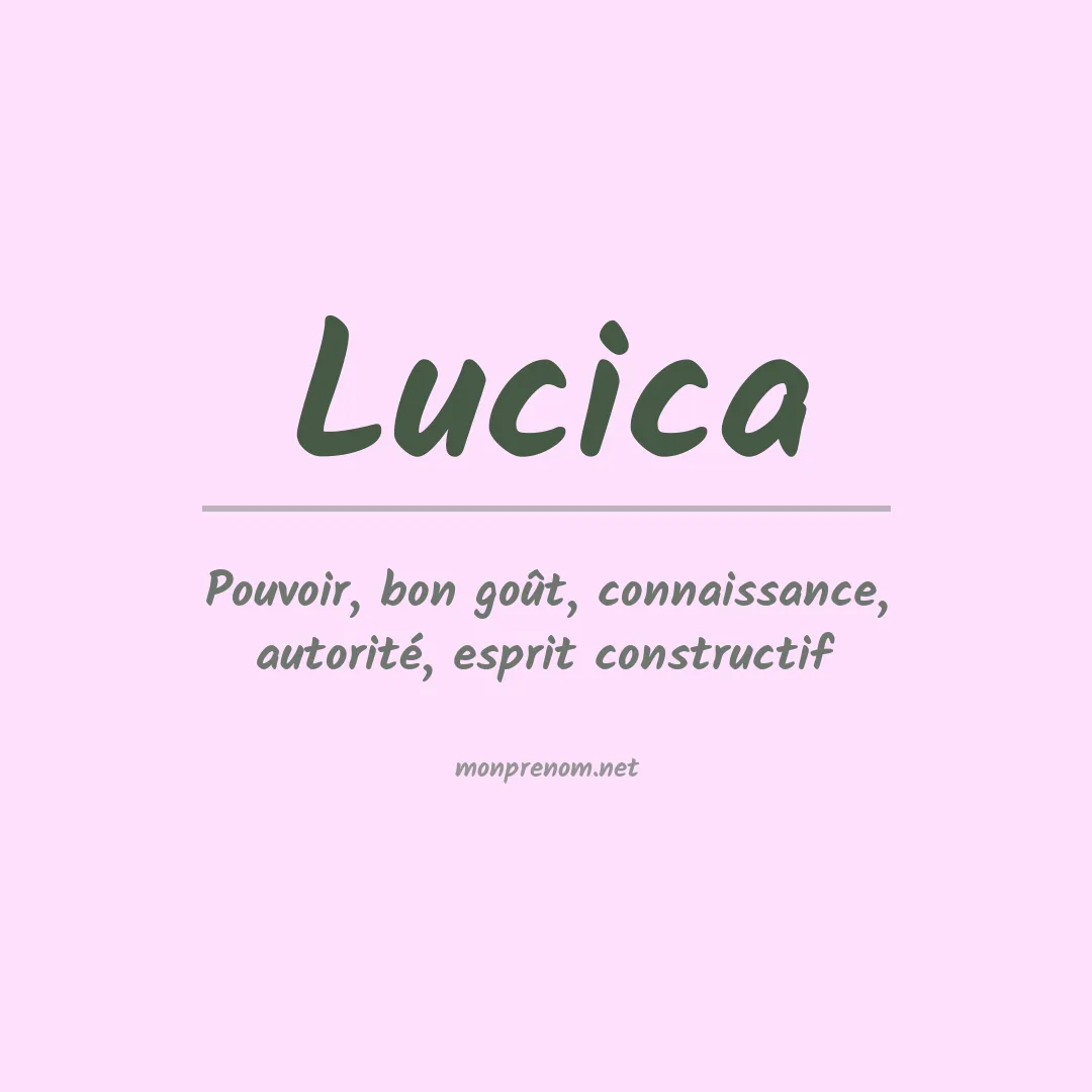 Signification du prénom Lucica