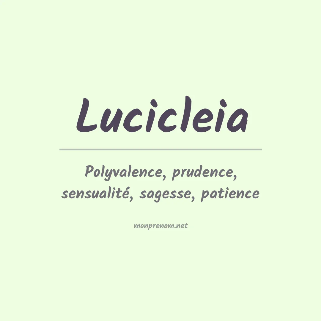Prénom Lucicleia