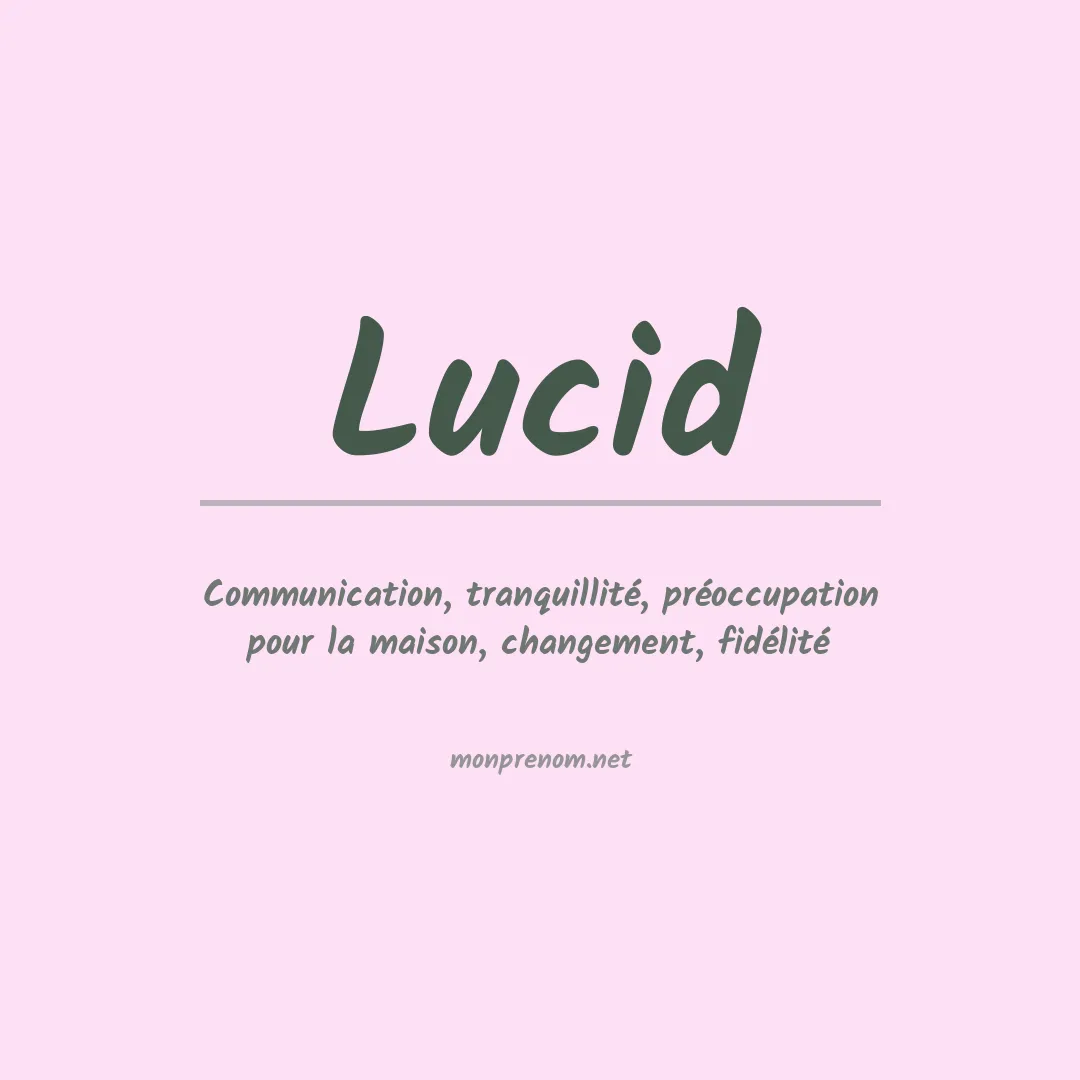 Prénom Lucid