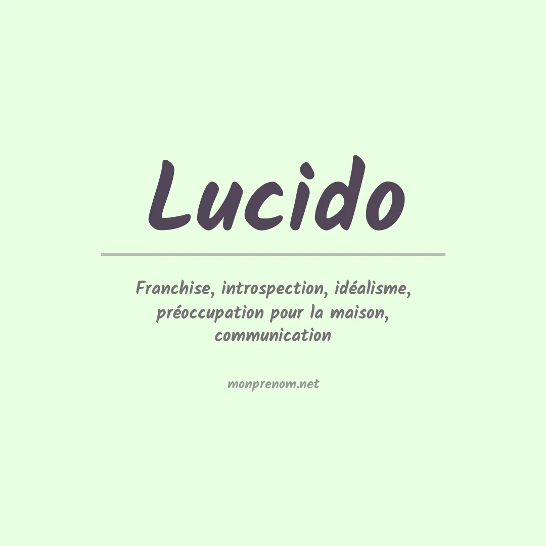 Prénom Lucido