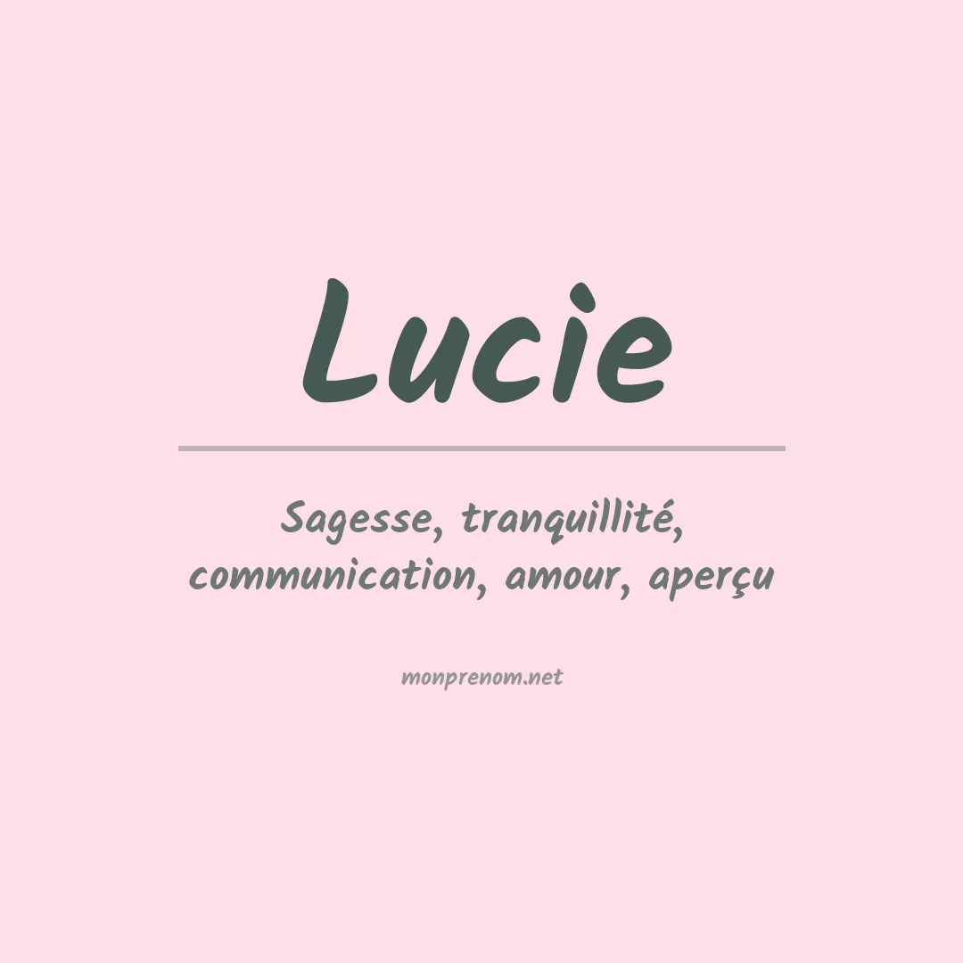 Prénom Lucie