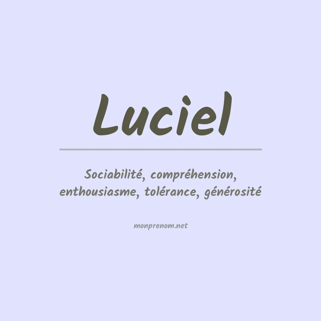 Prénom Luciel