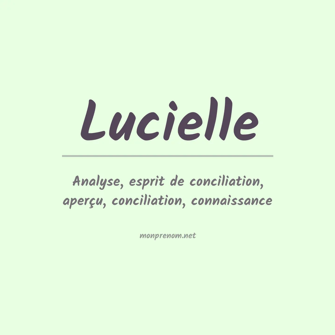 Prénom Lucielle
