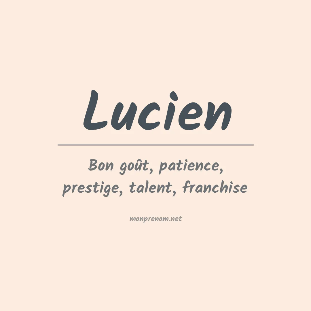 Prénom Lucien