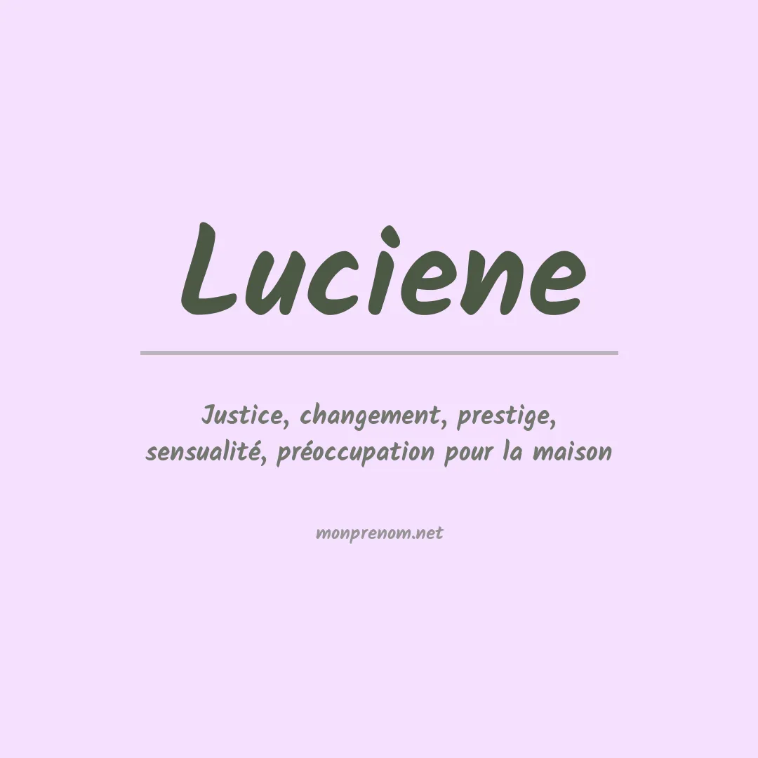 Prénom Luciene