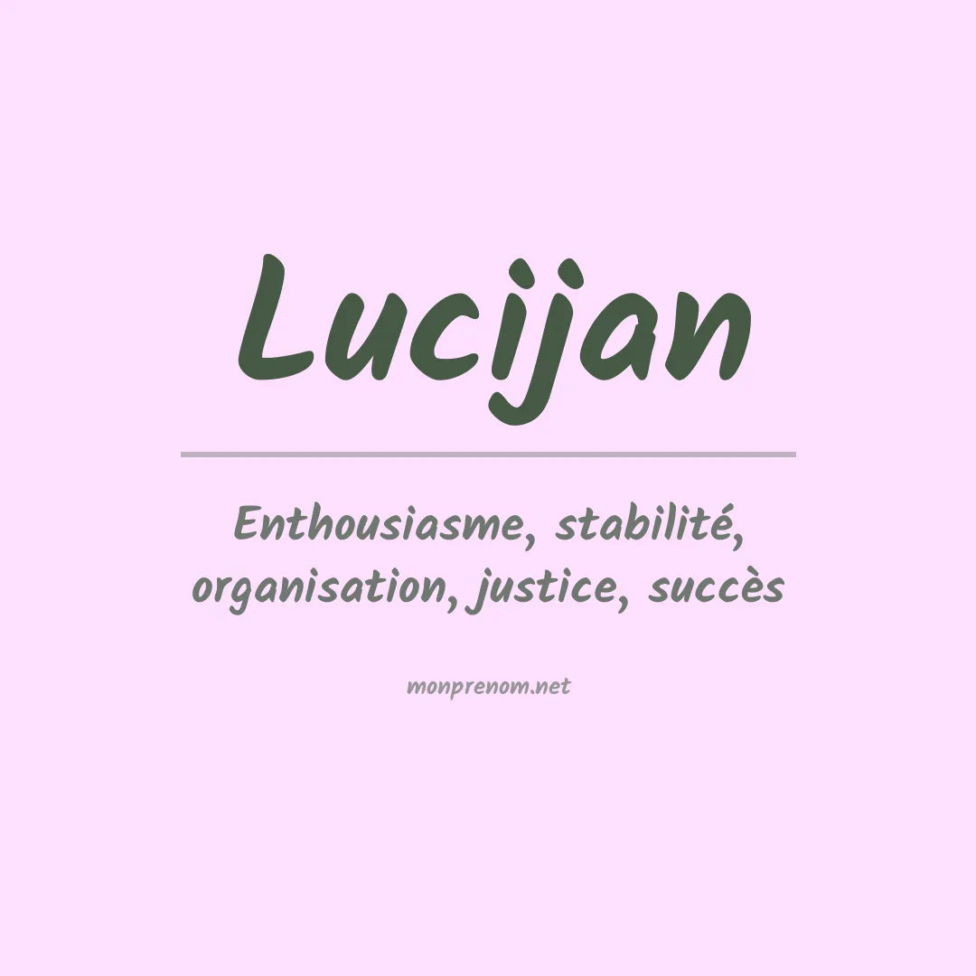 Prénom Lucijan