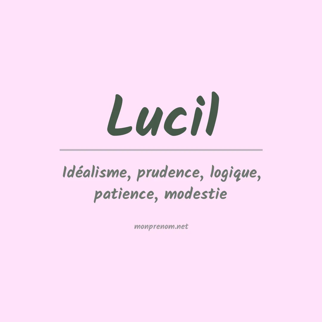 Prénom Lucil