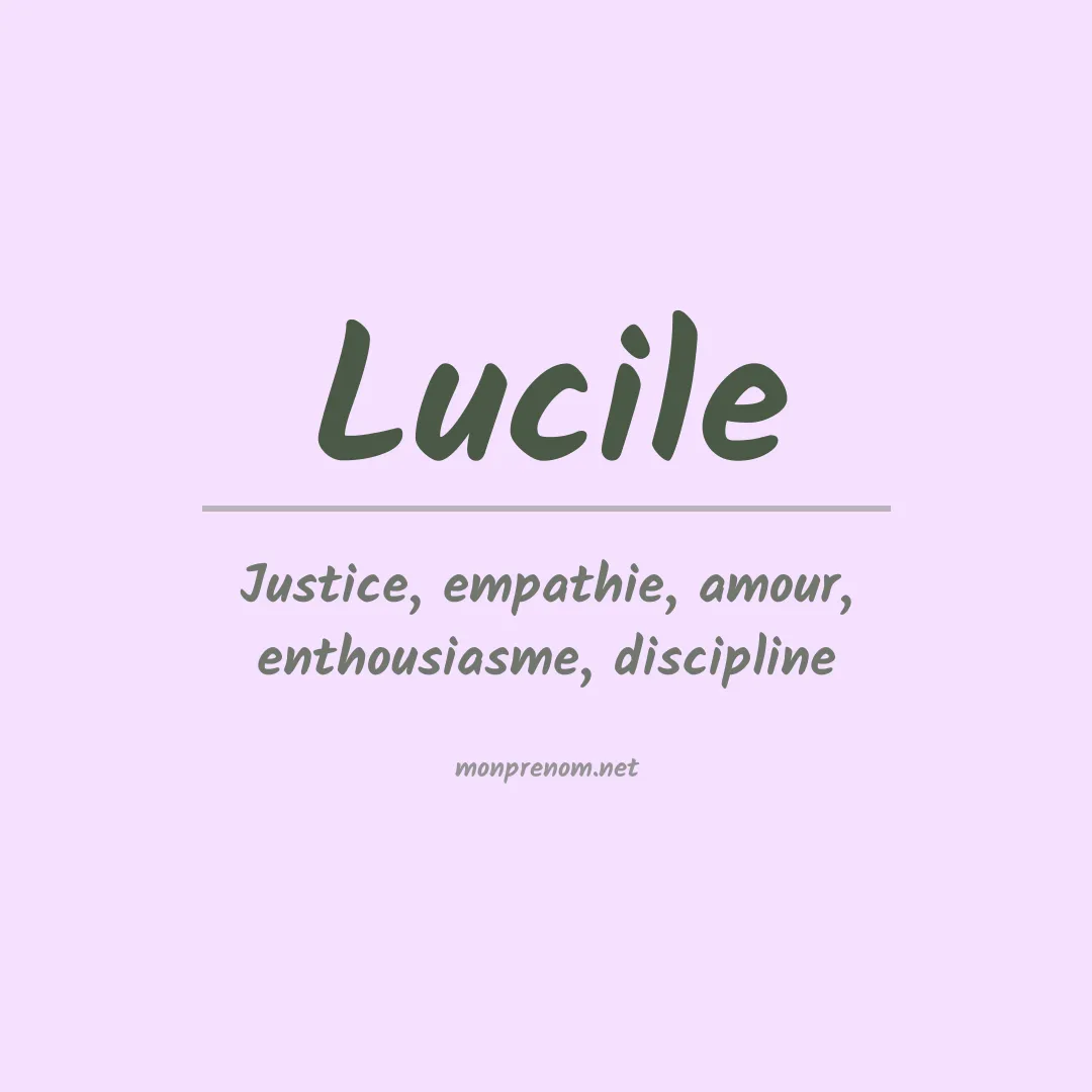 Prénom Lucile