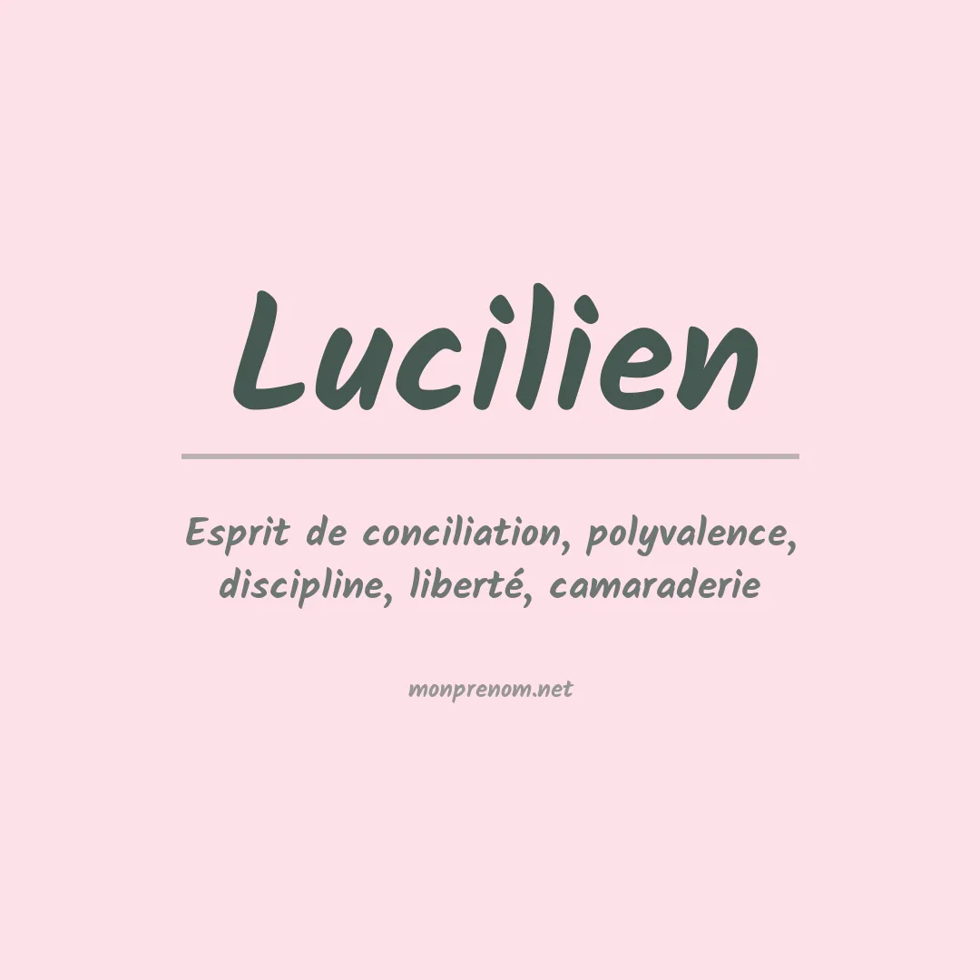 Prénom Lucilien