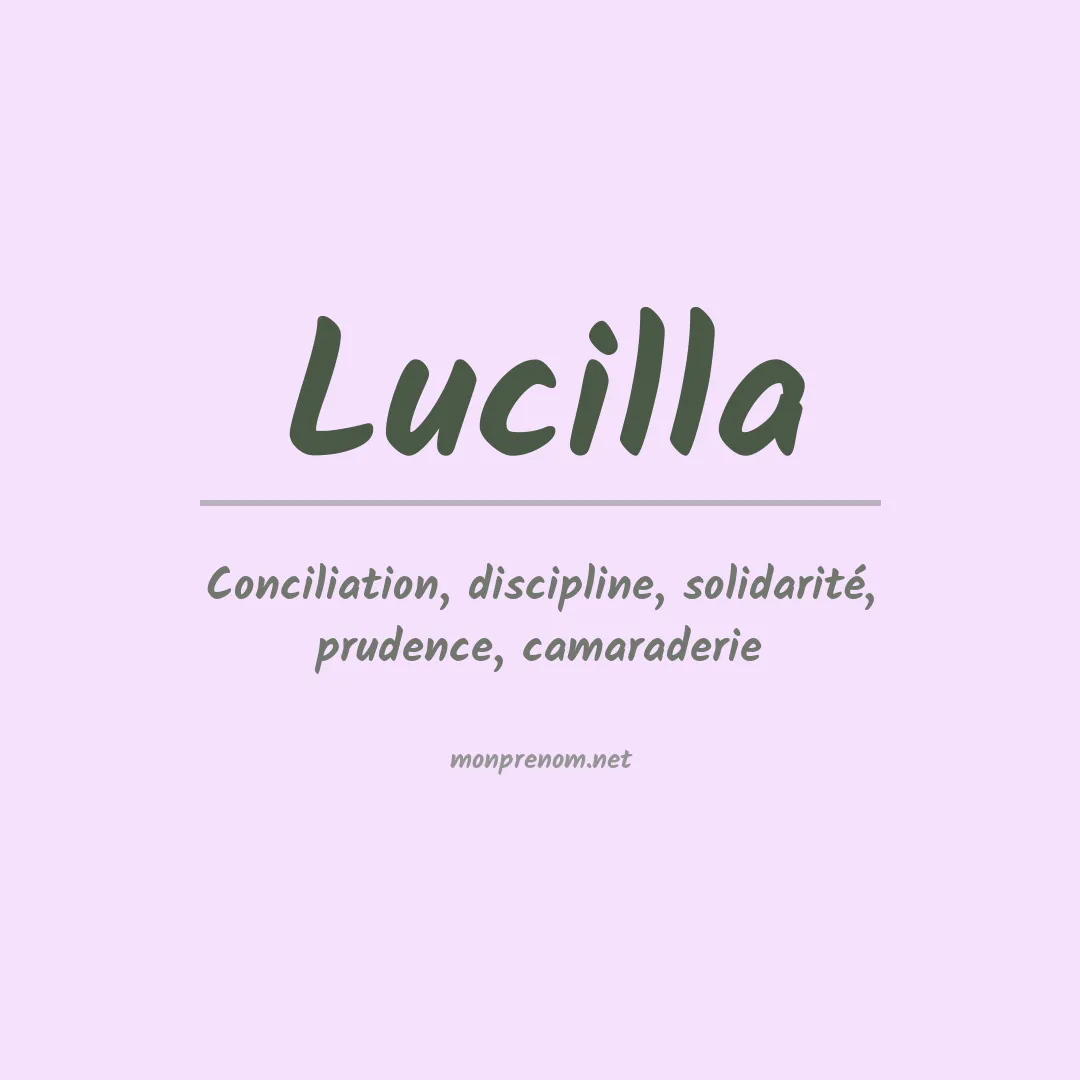 Prénom Lucilla