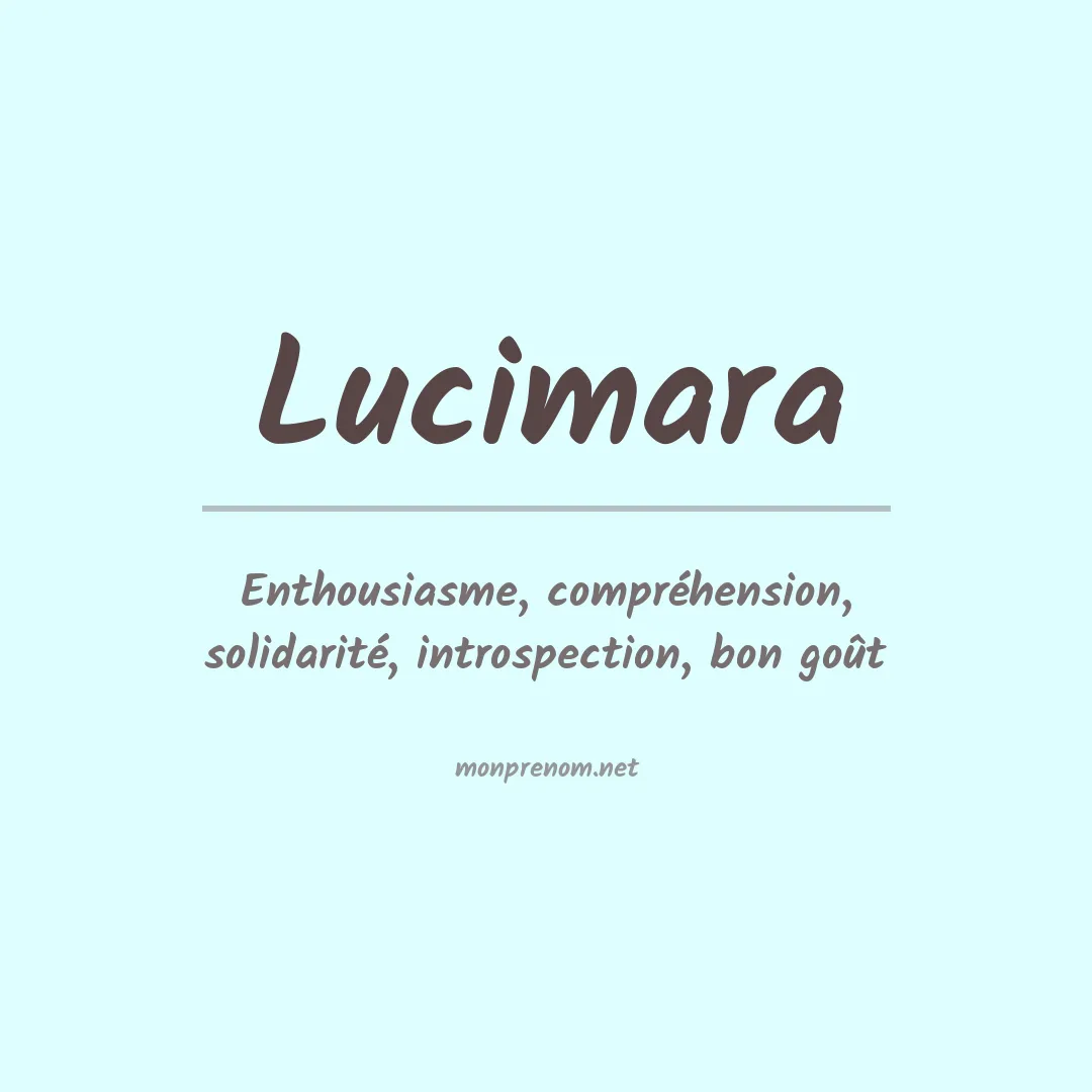 Prénom Lucimara