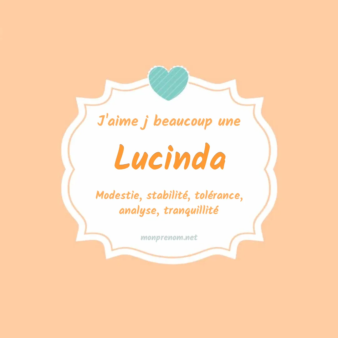 J'aime beaucoup Lucinda