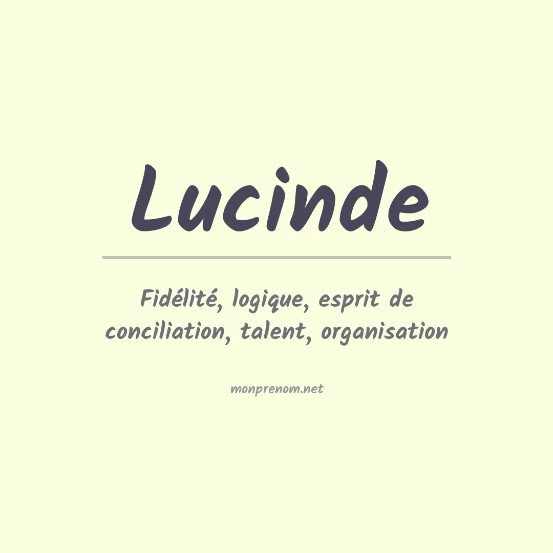 Signification du prénom Lucinde