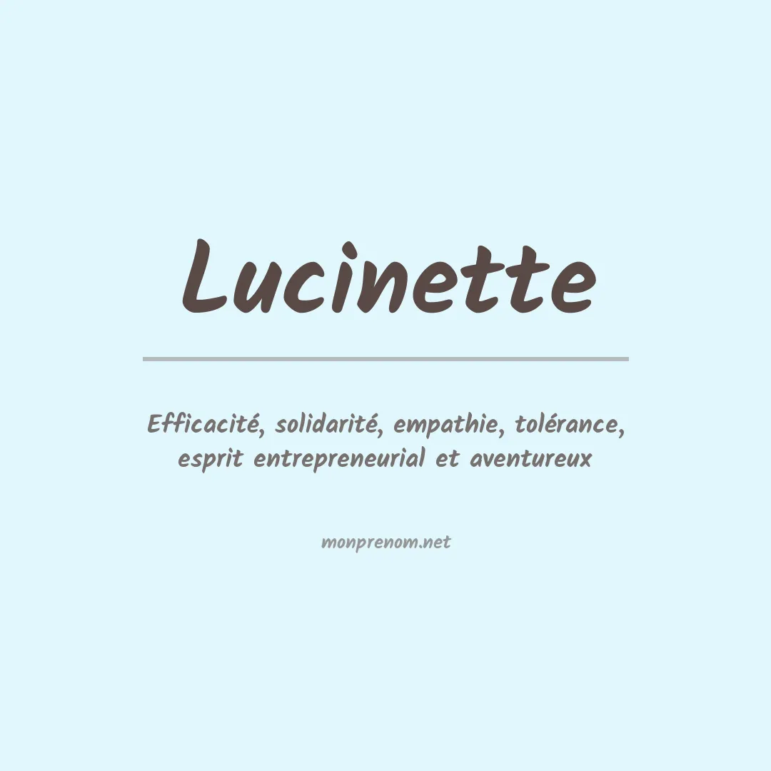 Signification du prénom Lucinette