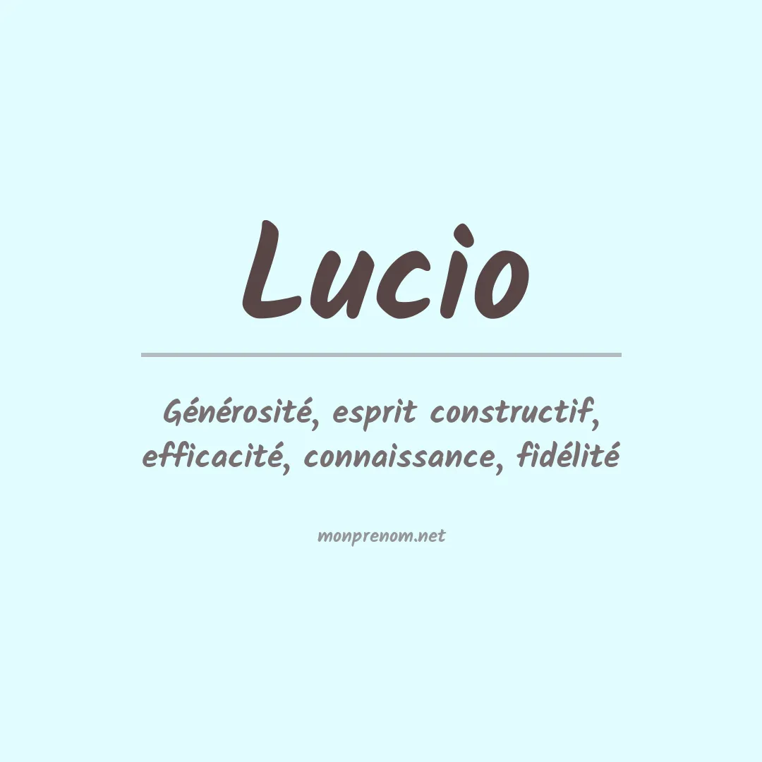 Prénom Lucio
