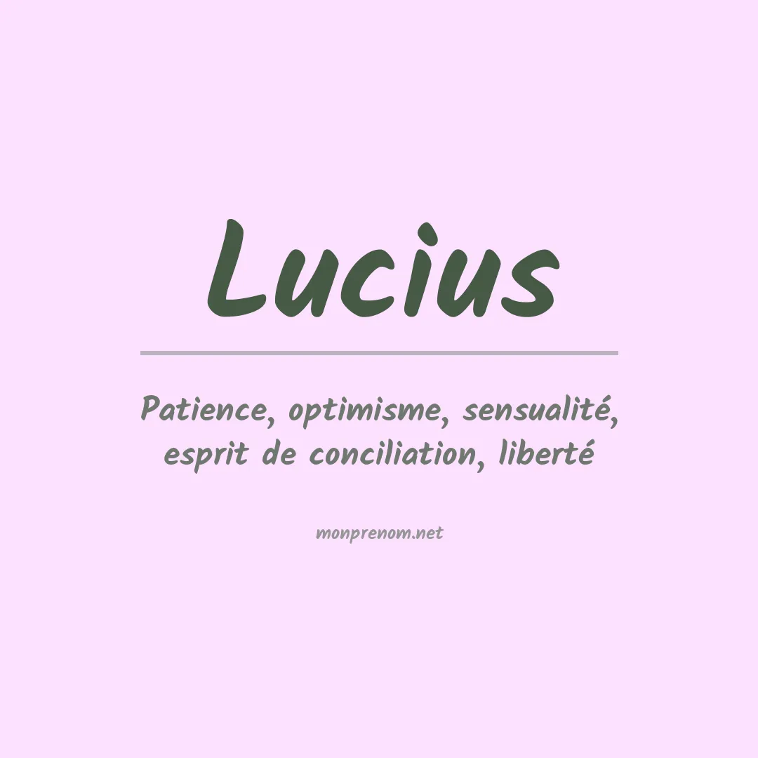 Prénom Lucius