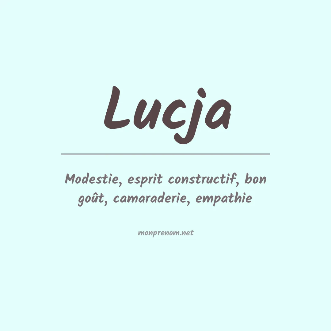 Signification du prénom Lucja
