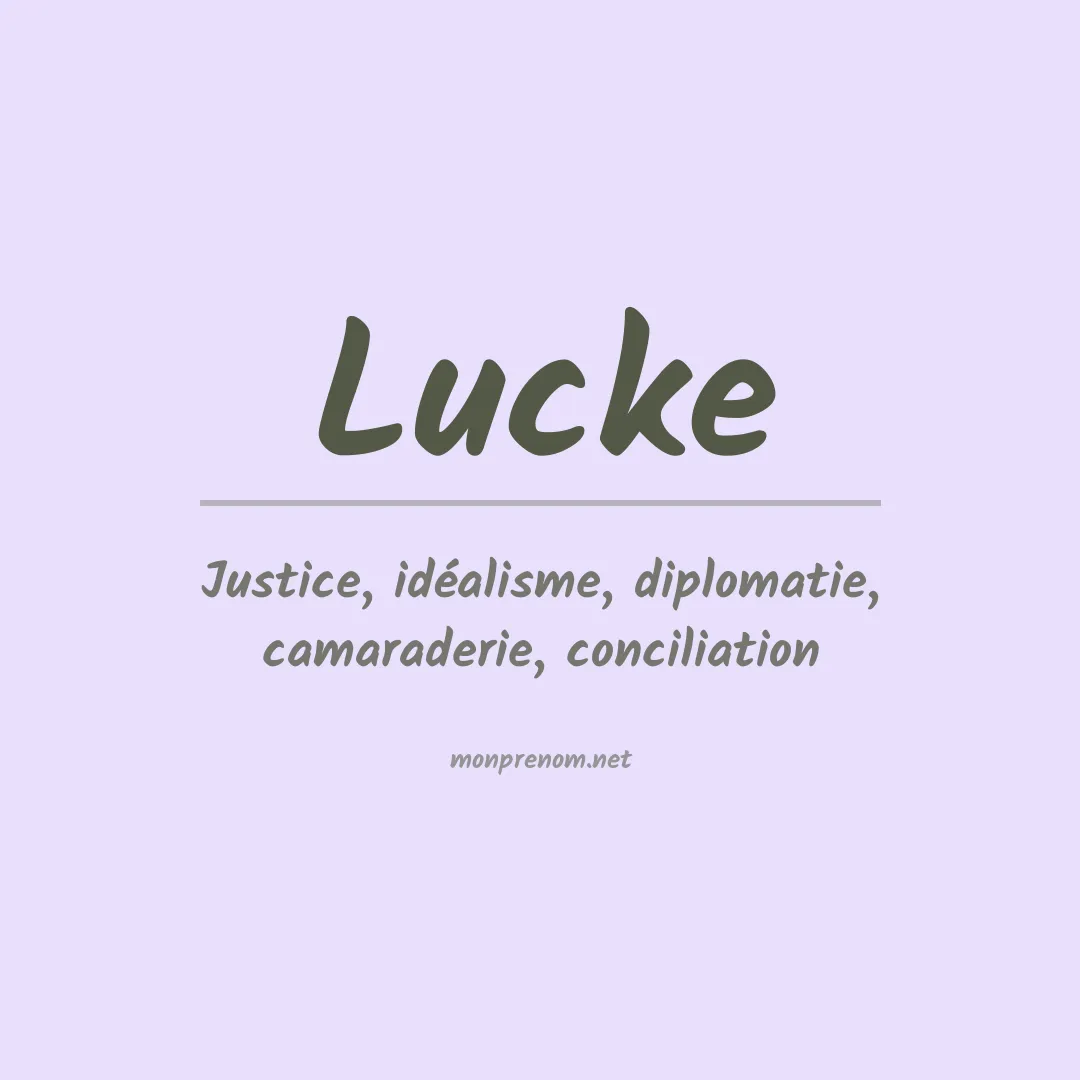 Prénom Lucke