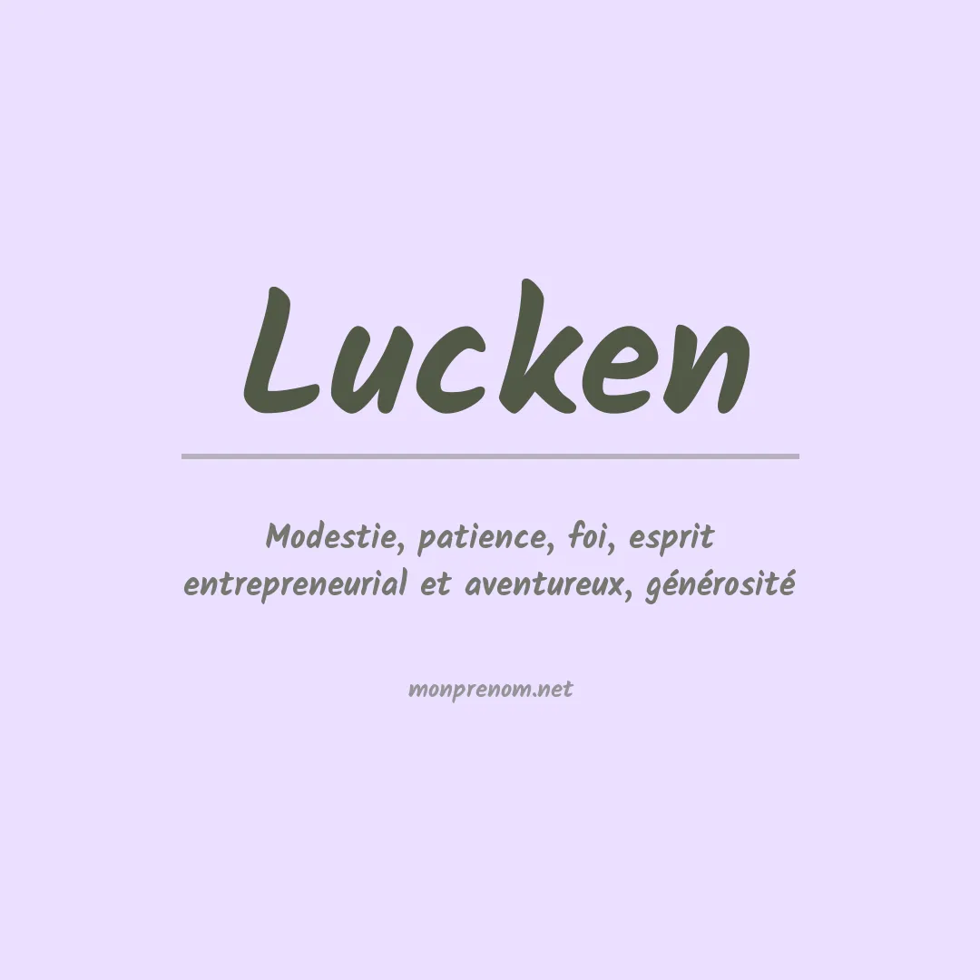 Prénom Lucken