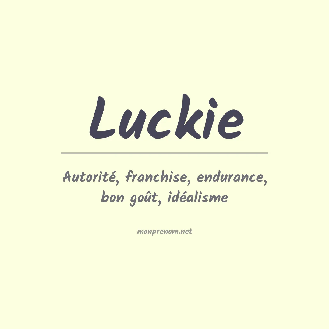 Prénom Luckie
