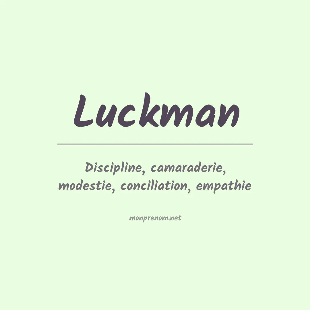 Prénom Luckman