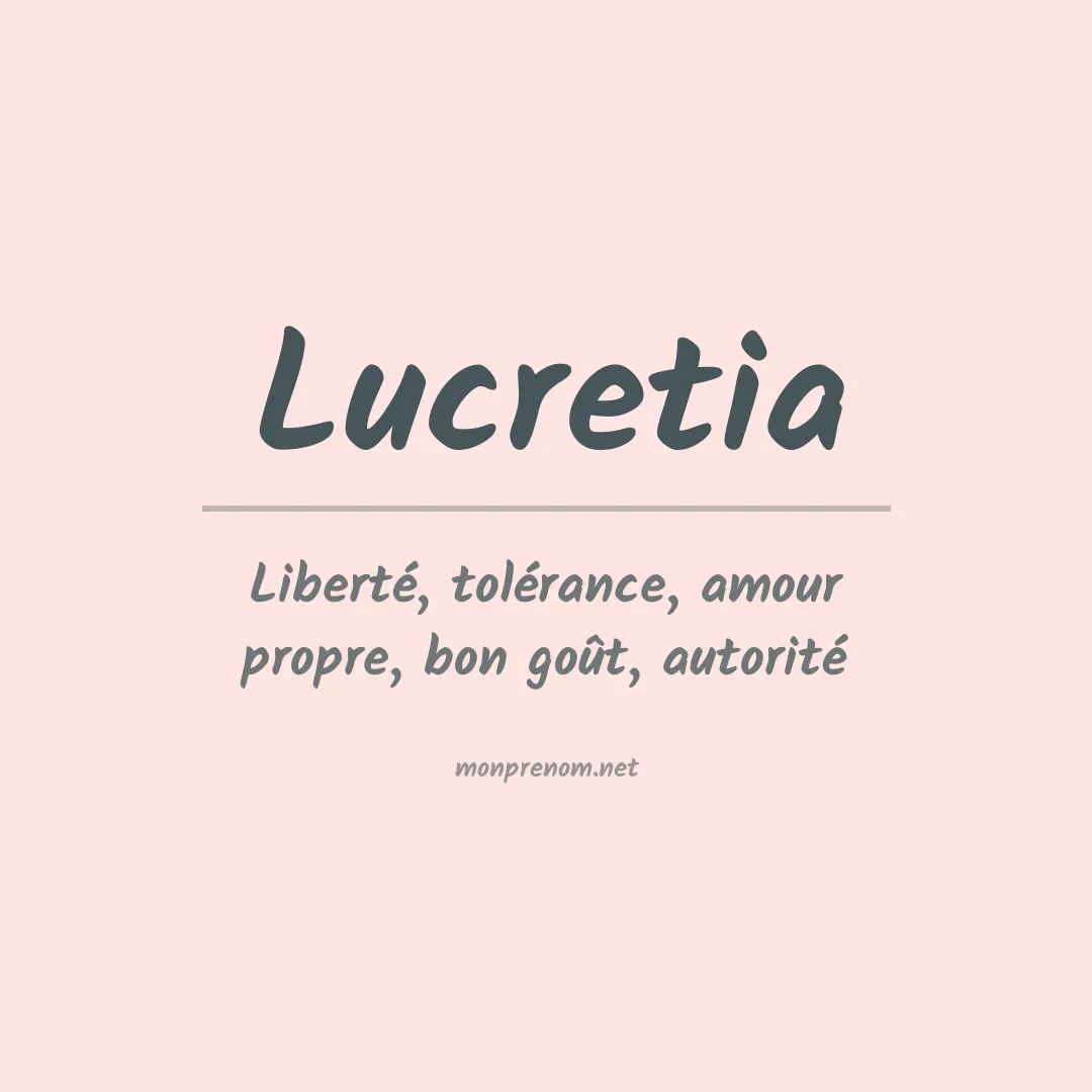 Prénom Lucretia