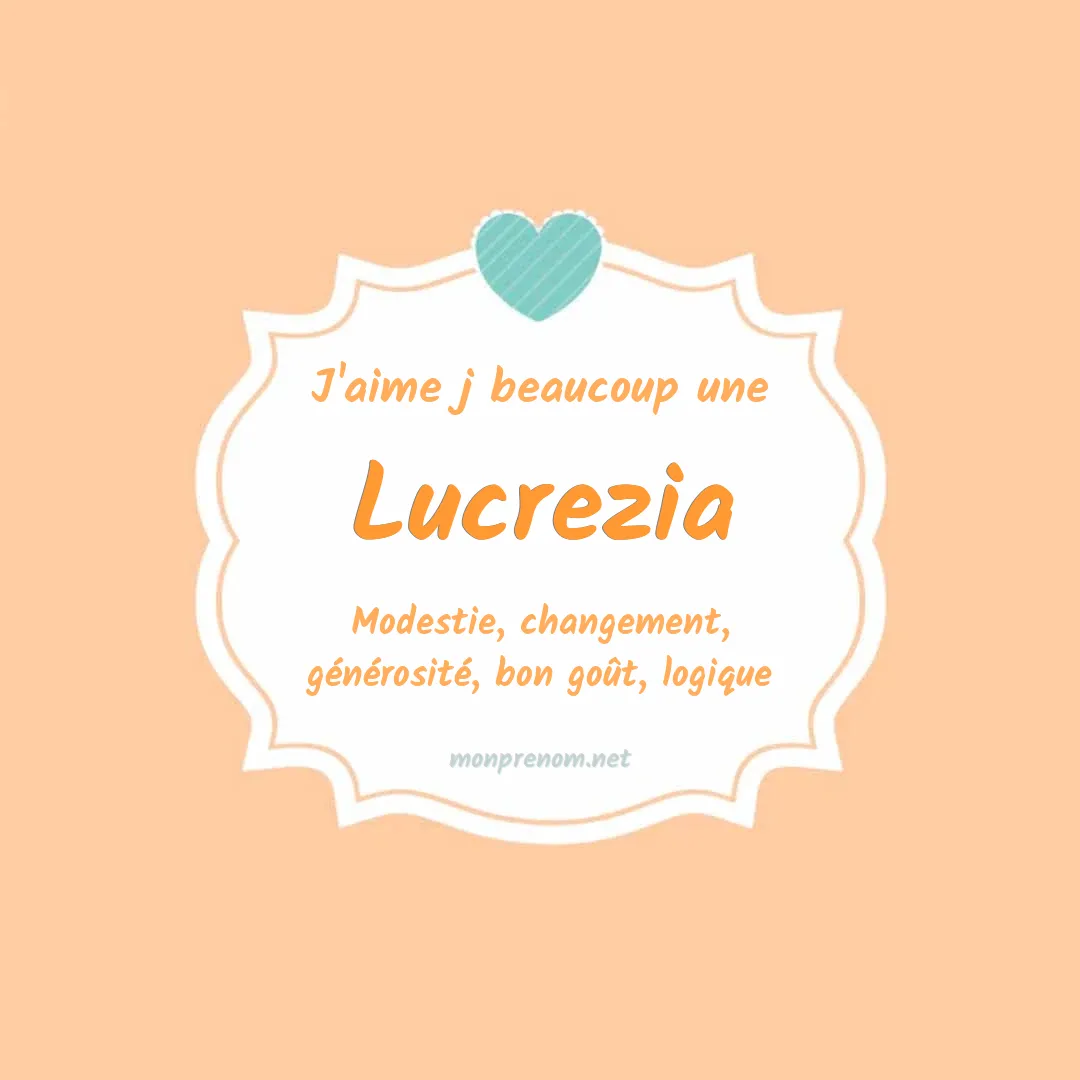 J'aime beaucoup Lucrezia