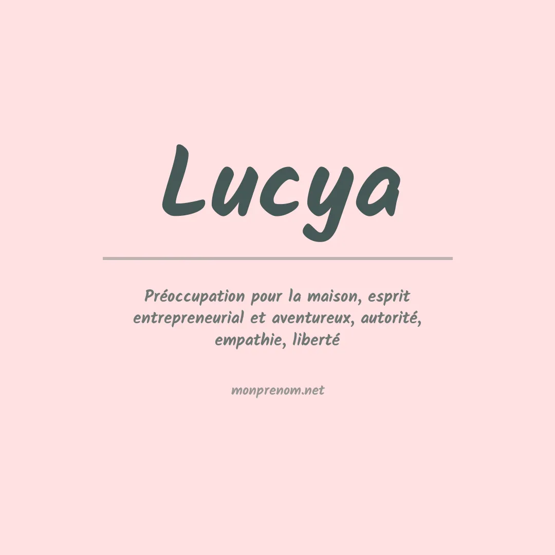 Prénom Lucya