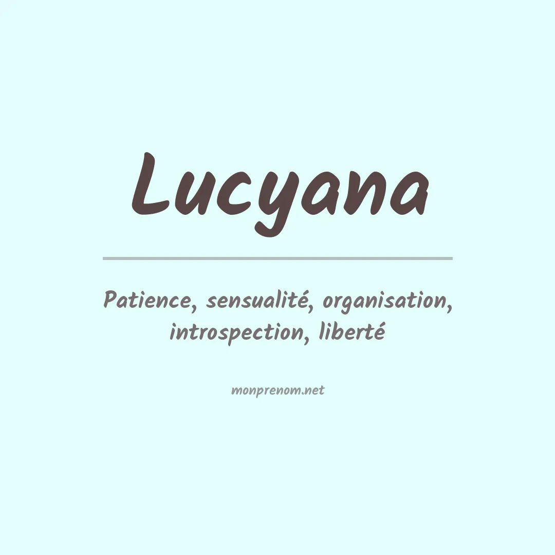 Prénom Lucyana
