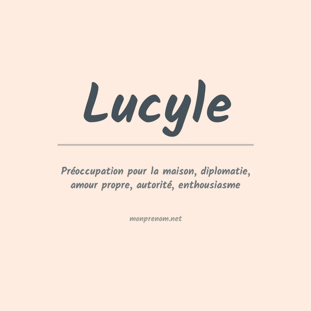 Prénom Lucyle