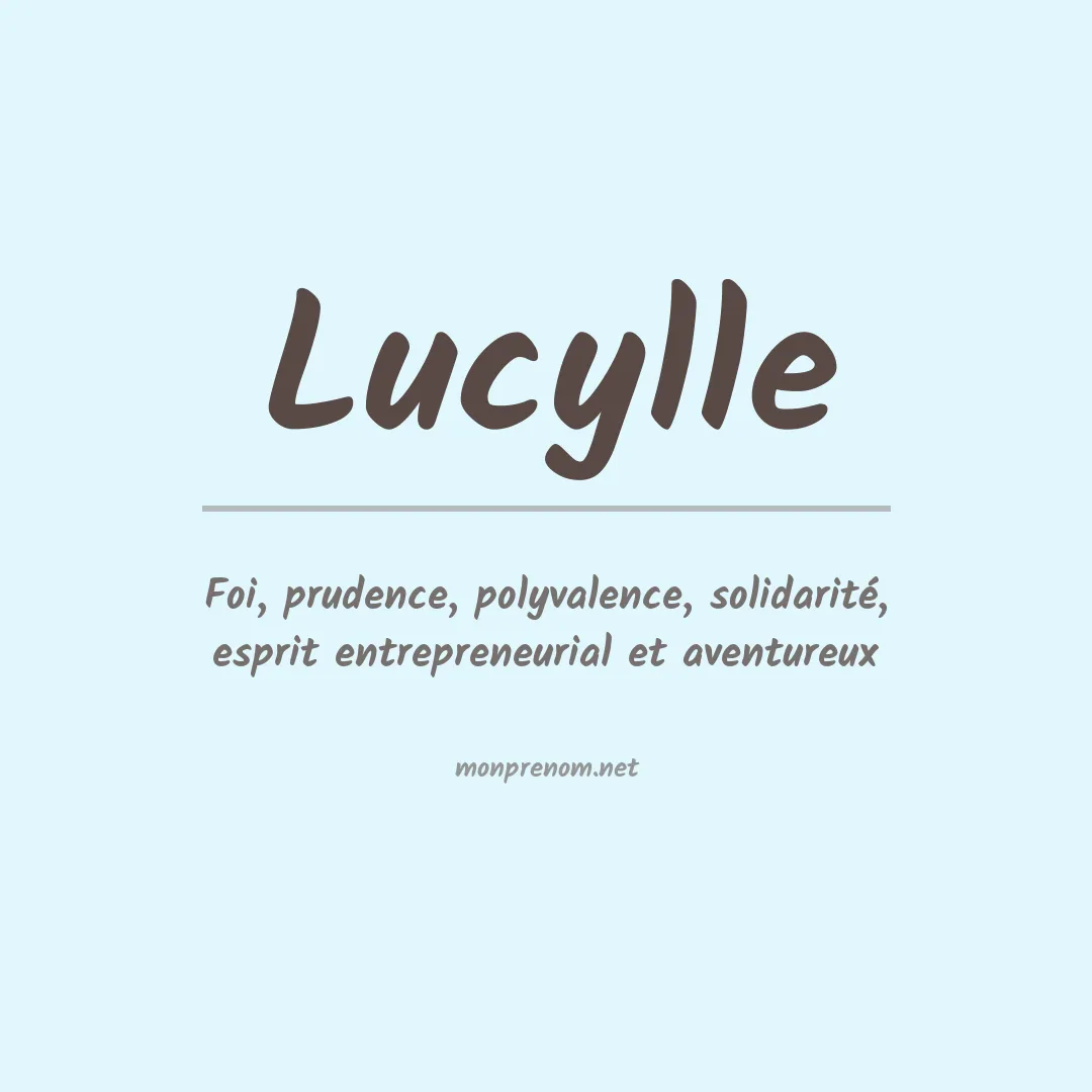 Signification du prénom Lucylle