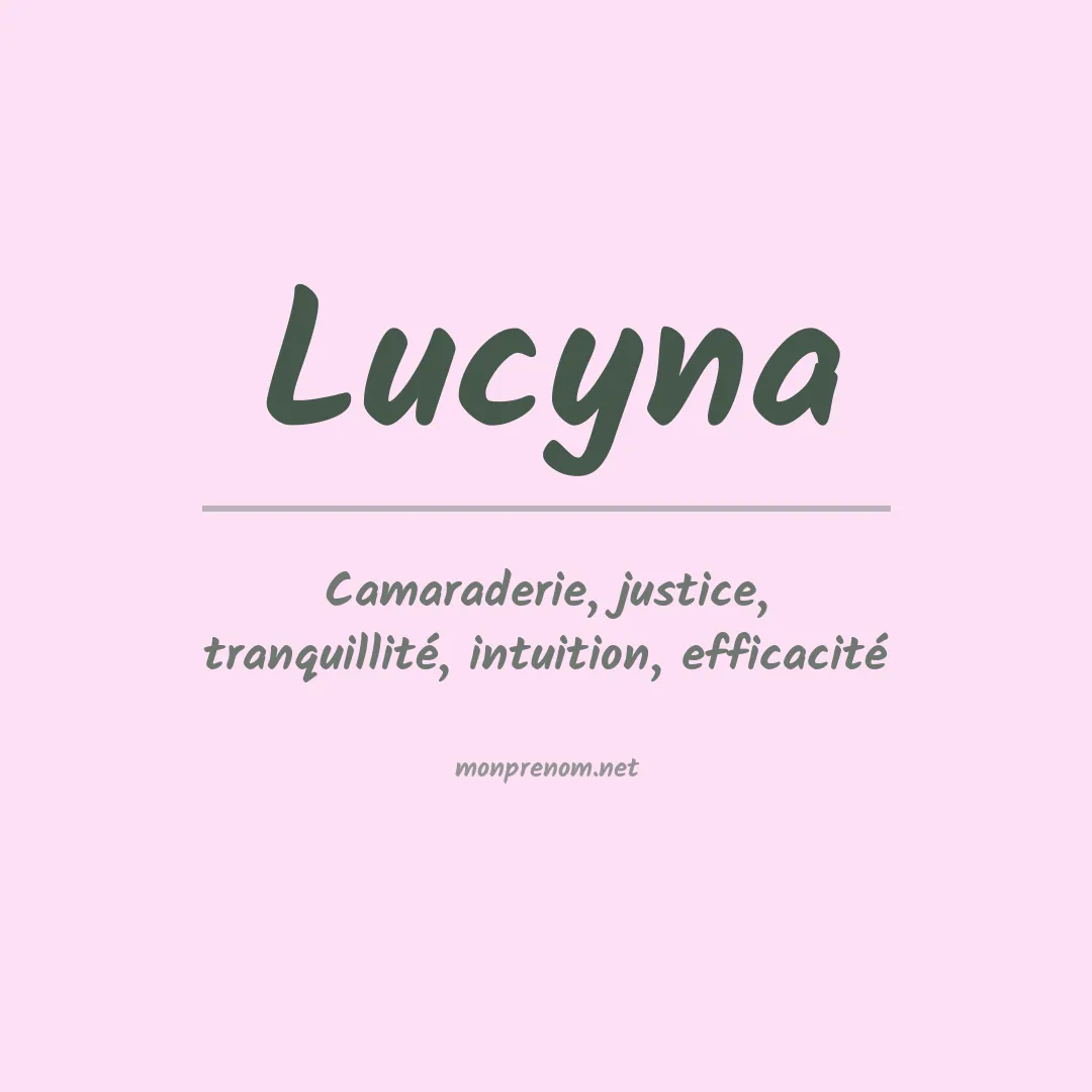 Signification du prénom Lucyna