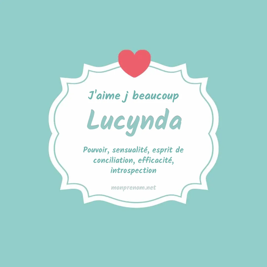 J'aime beaucoup Lucynda