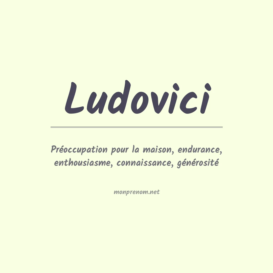 Prénom Ludovici