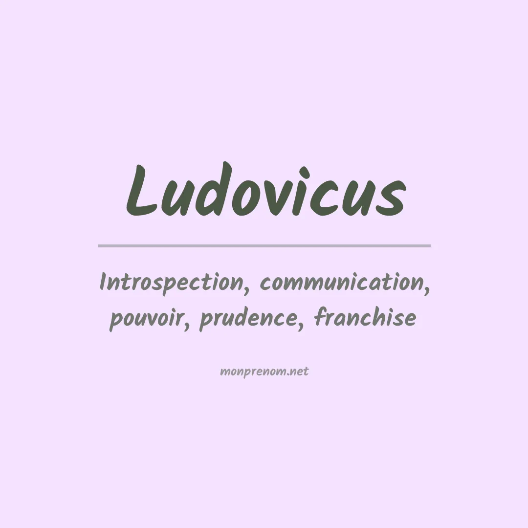 Prénom Ludovicus